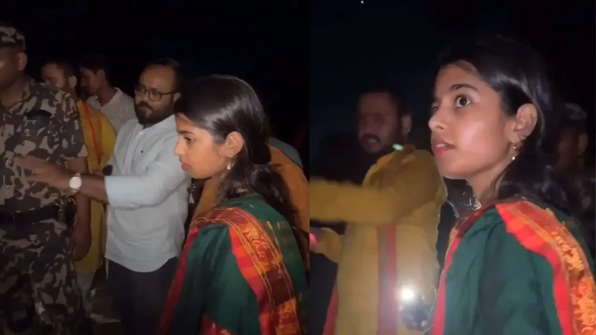 मैथिली ठाकुर रात के अंधेरे में अधिकारियों को लेकर पहुंचीं महथवार गांव, शिकायत पर दिखा एक्शन