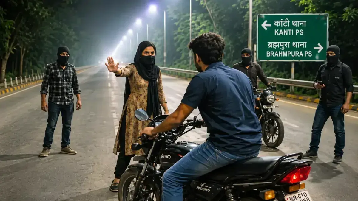 मुजफ्फरपुर: इशारा करेगी लेकिन रुकने का नहीं... हाईवे पर नकाबपोश हसीना गैंग, निशाने पर बाइक सवार